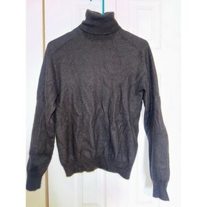 Black Cashmere Turtleneck Sweater